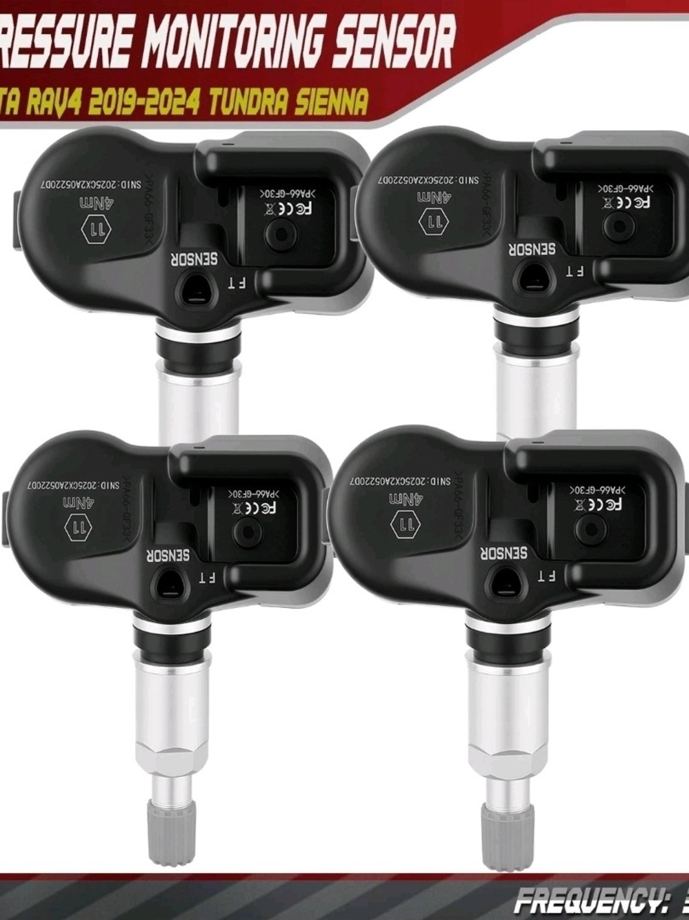 TPMS Tire Pressure Monitoring Sensor (Set of 4) For Toyota Rav4 Sienna